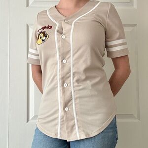 Chip & Dale papaya baseball jersey